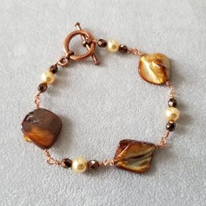 Handmade Copper Wire Beaded Bracelet